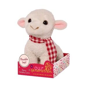 Our Generation Merry Holiday Lamb 6-Inch Plush - Doll Pet 18" Dolls NEW